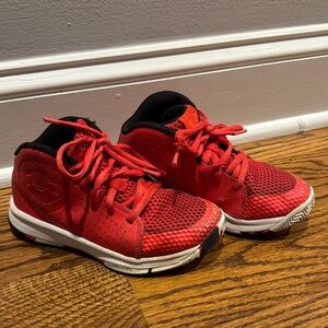 Under Armour Kids Red Basketball Shoes